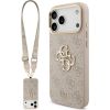 Guess 4G Big 4G Classic Logo Big Strap Metal Buttons Case for iPhone 17 Pro Max Розовый Чехлы - альтернативные