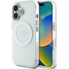 Case Guess IML Metal Colored Circle Classic Logo MagSafe Защитный чехол для iPhone 16 / белый Чехлы - альтернативные