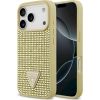 Guess Rhinestone Triangle Logo Case Защитный чехол для iPhone 17 Pro / золотой Чехлы - альтернативные