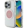 Guess IML Metal Colored Circle Classic Logo MagSafe Case Защитный чехол для iPhone 16 Pro / розовый Чехлы - альтернативные