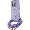 Guess GUHMP16LHCTSGNSU Hardcase Crossbody Cord Script MagSafe Защитный чехол для iPhone 16 Pro 6.3" / фиолетовый Чехлы - альтернативные