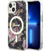 Guess GUHMP14MHCFWSK Flower MagSafe Защитный чехол для iPhone 14 Plus / 15 Plus 6.7" / чёрный Чехлы - альтернативные