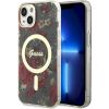 Guess GUHMP14MHCFWSA Hardcase Flower MagSafe Защитный чехол для iPhone 14 Plus / 15 Plus 6.7" / хаки Чехлы - альтернативные