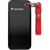 Verbatim Pocket SSD Внешний Накопитель 256GB USB-C 3.2 gen.2 / чёрный-красный Внешние жесткие диски