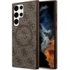 Guess GUHMS24LG4GFRW Hardcase 4G Collection Leather Metal Logo MagSafe Защитный чехол для Samsung Galaxy S24 Ultra S928 / коричневый Чехлы - альтернативные