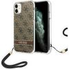 Guess GUOHCN61H4STW Hardcase 4G Print Strap Защитный чехол для iPhone 11 / коричневый Чехлы - альтернативные