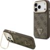 Guess 4G PU Triangle Logo & Stand Camera Magsafe Case Защитный чехол для iPhone 17 Pro / коричневый Чехлы - альтернативные