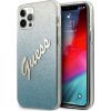 Guess GUHCP12LPCUGLSBL Glitter Gradient Script Защитный чехол для iPhone 12 Pro Max 6,7" / синий Чехлы - альтернативные