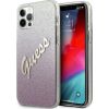 Guess GUHCP12LPCUGLSPI Glitter Gradient Script Защитный чехол для iPhone 12 Pro Max 6,7" / розовый Чехлы - альтернативные