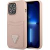 Guess GUHCP13LPSATPP Hardcase Saffiano Triangle Logo Cardslot Защитный чехол для iPhone 13 Pro / 13 6,1" / розовый Чехлы - альтернативные