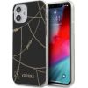 Guess GUHCP12SPCUCHBK Gold Chain Collection Защитный чехол для iPhone 12 mini 5,4" / чёрный Чехлы - альтернативные