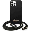 Guess GUHCP12MLSCLMGBK Hardcase Metal Logo Cord Защитный чехол для iPhone 12/12 Pro 6,1" / чёрный Чехлы - альтернативные