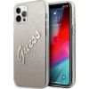 Guess GUHCP12LPCUGLSGO Glitter Gradient Script Hardcase Защитный чехол для iPhone 12 Pro Max 6,7" / золотой Чехлы - альтернативные