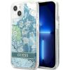 Guess GUHCP13SLFLSN Hardcase Flower Liquid Glitter Защитный чехол для iPhone 13 mini 5,4" / зелёный Чехлы - альтернативные