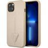 Guess GUHCP14MPSATLE Hardcase Saffiano Triangle Logo Защитный чехол для iPhone 14 Plus / 15 Plus 6.7" / бежевый Чехлы - альтернативные