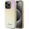 Guess GUHCP15LPSAIRSD Saffiano Iridescent Script Защитный чехол для iPhone 15 Pro 6.1" / золотой Чехлы - альтернативные