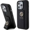 Guess GUHCP15XPGSSADK Grip Stand 4G Saffiano Strass Защитный чехол для iPhone 15 Pro Max 6.7" / чёрный Чехлы - альтернативные