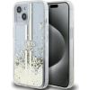 Guess GUHCP15MLFCSEGT Liquid Glitter Gold Stripes Защитный чехол для iPhone 15 Plus / 14 Plus 6.7" / прозрачный Чехлы - альтернативные