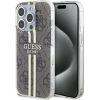 Guess GUHCP15LH4PSEGW Hardcase IML 4G Gold Stripe Защитный чехол для iPhone 15 Pro 6.1" / коричневый Чехлы - альтернативные