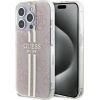 Guess GUHCP15LH4PSEGP Hardcase IML 4G Gold Stripe Защитный чехол для iPhone 15 Pro 6.1" / розовый Чехлы - альтернативные