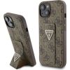 Guess GUHCP15SPGS4TDW Hardcase Grip Stand 4G Triangle Strass Защитный чехол для iPhone 15 / 14 / 13 6.1" / коричневый Чехлы - альтернативные