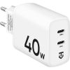 Tactical Base Plug Dual 40W Tīkla lādētājs / balts Telefonu lādētāji 220v
