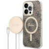 Guess Set GUBPP14LH4EACSW Защитный чехол и зарядное устройство для iPhone 14 Pro 6,1" / коричневый Чехлы - альтернативные