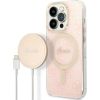 Guess Set GUBPP14LH4EACSP Защитный чехол и зарядное устройство для iPhone 14 Pro 6,1" / розовый Чехлы - альтернативные