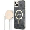 Guess Set GUBPP14SH4EACSK Защитный чехол и зарядное устройство для iPhone 14 / 15 / 13 6,1" / чёрный hard case 4G Print M Чехлы - альтернативные