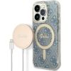 Guess Set GUBPP14XH4EACSB Защитный чехол и зарядное устройство для iPhone 14 Pro Max 6,7" / синий Чехлы - альтернативные