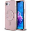 Guess IML Glitter Circle MagSafe Case Защитный чехол для iPhone 16e/17e / розовый Чехлы - альтернативные