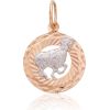 Zelta kulons #1300823(Au-R+Au-W), Sarkanais/Baltais Zelts 585°, 1.07 gr. Zodiaka zīmes