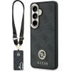 Guess 4G Big Rhinestone Triangle Strap MagSafe Защитный чехол для Samsung Galaxy S26 / чёрный Чехлы - альтернативные