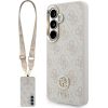 Guess 4G Big Rhinestone Triangle Strap MagSafe Защитный чехол для Samsung Galaxy S26 / розовый Чехлы - альтернативные