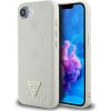 Case Guess Grained Hot Stamp Peony Triangle Logo MagSafe Защитный чехол для iPhone 16e / бежевый Чехлы - альтернативные