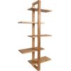 Wall shelf MONDEO 40,6x21,6xH115,2cm, oak Ēdamistabas mēbeļu komplekti