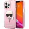 Karl Lagerfeld KLHCP13XKHTUGLP Защитный чехол для iPhone 13 Pro Max 6,7" Glitter Karl`s Head / розовый Чехлы - альтернативные