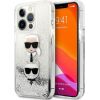 Karl Lagerfeld KLHCP13XKICGLS Hardcase Liquid Glitter Karl&Chou Защитный чехол для iPhone 13 Pro Max 6,7" / серебристый Чехлы - альтернативные