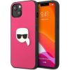 Karl Lagerfeld KLHCP13SPKMP Leather Ikonik Karl`s Head Metal Защитный чехол для iPhone 13 mini 5,4" / розовый Чехлы - альтернативные