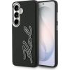 Karl Lagerfeld Grained Signature Metal Resin Logo Защитный чехол для Samsung Galaxy S26 / чёрный Чехлы - альтернативные