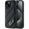 Karl Lagerfeld KLHCP15SPQDSMGK Diagonal Quilted Script Защитный чехол для iPhone 15/14/13 6.1" / чёрный Чехлы - альтернативные