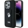 Karl Lagerfeld KLHCP14LGSACHPK Gripstand Saffiano Choupette Aizsargapvalks priekš iPhone 14 Pro 6.1" / melns Neoriģinālie Maciņi
