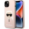 Karl Lagerfeld KLHCP14MSLKHLP Silicone Karl`s Head Защитный чехол для iPhone 14 Plus / 15 Plus 6,7" / розовый Чехлы - альтернативные