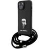 Karl Lagerfeld KLHCP15SSASKNPSK Crossbody Saffiano Mon Aizsargapvalks priekš iPhone 15/14/13 6.1" / melns Neoriģinālie Maciņi