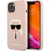 Karl Lagerfeld KLHCP13SSLKHLP Hardcase Silicone Karl`s Head Защитный чехол для iPhone 13 mini 5,4" / светло-розовый Чехлы - альтернативные