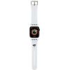 Karl Lagerfeld Strap KLAWLSLCNH Ремешок для часов Apple Watch 42/44/45/49mm 3D Rubber Choupette Head / белый Smart pūlksteņu aksesuāri