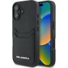 Karl Lagerfeld HC Grained PU Cardslot Metal Elong Защитный чехол для iPhone 16 / чёрный Чехлы - альтернативные