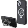 Karl Lagerfeld KLHMP14SHMRSKCK Aizsargapvalks priekš iPhone 14/15/13 6.1" Ring Stand / melns Neoriģinālie Maciņi