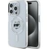Karl Lagerfeld KLHMP15XHLSCHH Hardcase IML Metal Choupette Head MagSafe Aizsargapvalks priekš iPhone 15 Pro Max 6.7" / balts Neoriģinālie Maciņi