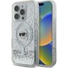 Karl Lagerfeld KLHMP16LLGKISGH Liquid Glitter Karl Head MagSafe Aizsargapvalks priekš iPhone 16 Pro 6.3" / caurspīdīgs Neoriģinālie Maciņi